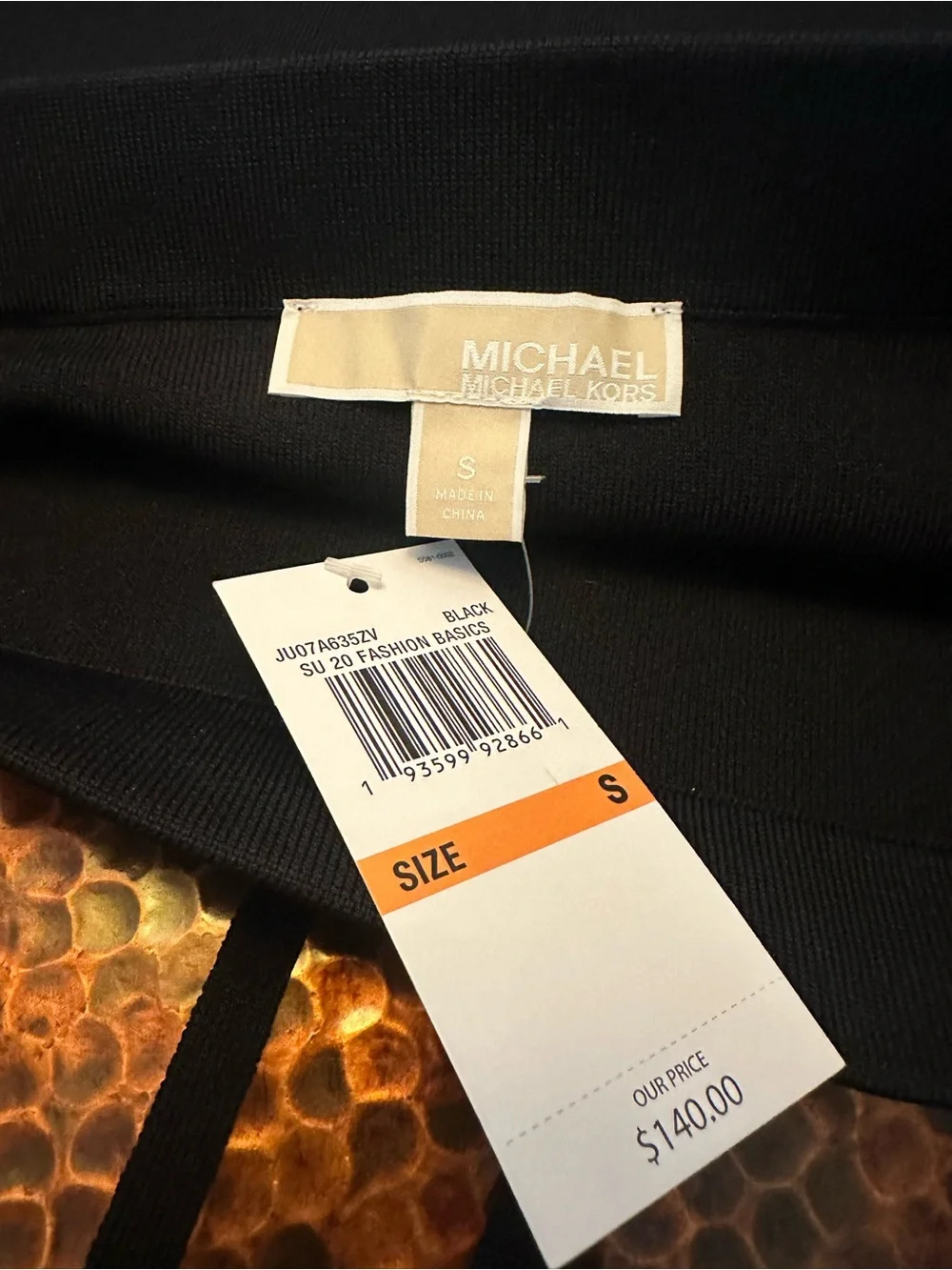 Michael Kors Black and White Patterned Knit Skirt